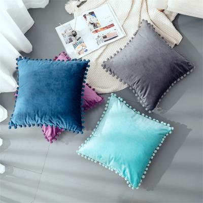 China Wholesale Anti-static Plush Soft Ball Cushion Cover Nordic Velvet Cushion Covers Sofa Decorative Pillow Case for sale