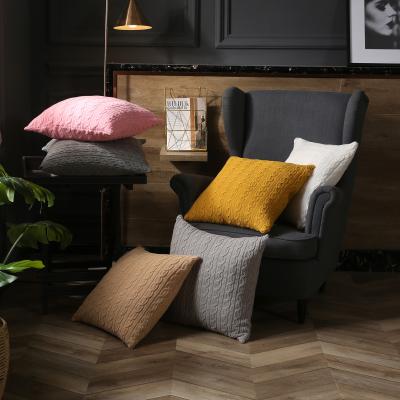 China Lightweight Luxury Knitted Home Anti-Static Decorative Cotton Tile Crate Cushion Cover for sale