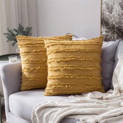 China Anti-Static Modern Cushion Covers Solid Color Cut Flower Tile Cover Home Decor Cushion Cover 18*18 Inch for sale