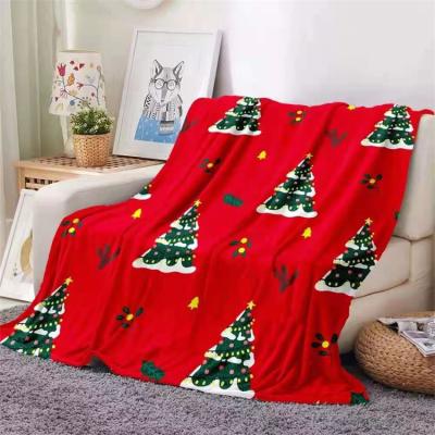 China Amazon Digital Printed Super Soft Throw Blanket Custom Double Sided Baby Flannel Blanket For Christmas for sale