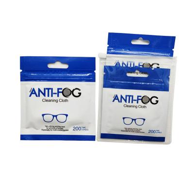 China Glasses Three In One Microfiber Suede Glass Anti Fog Cleaning Cloth for sale