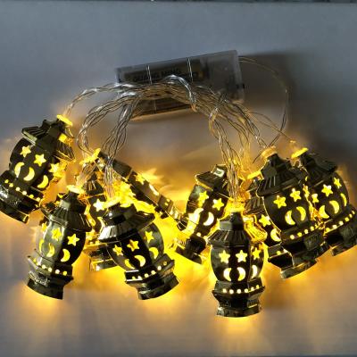 China Hallowen Party Decoration Lights Muslim Decorative String LED New Stars Moon Castle Lights Ramadan Lights For Eid Mubarak for sale