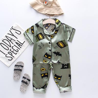 China Comfortable Summer Pajamas Short Sleeve Baby Kids Clothing Cartoon Printed Children 2pcs Clothing Sets for sale