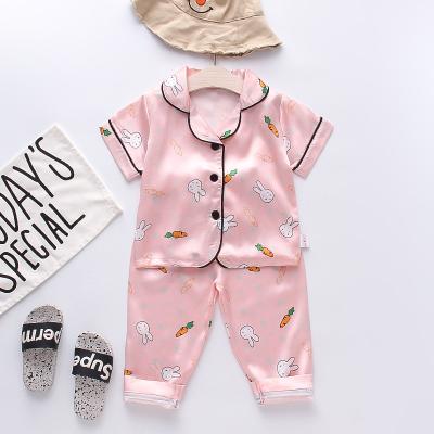 China Good Quality Comfortable Summer Pajamas Short Sleeve Baby Kids Clothing ChildrenKids Homewear Set Kids Clothing for sale