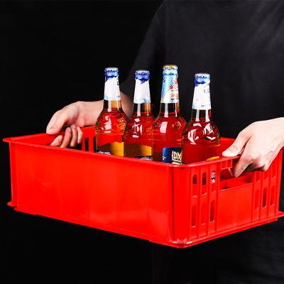 China Sustainable Amazon Wholesale Hot Selling 24 Holes New Plastic Broken-resistant Crates For Bottles for sale