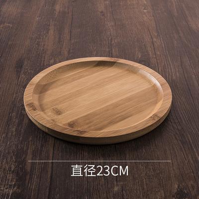 China Hotel Home Restaurant Natural Round Bamboo Food Serving Tray Wooden Bamboo Circle Tray for Coffee Table, Food for sale