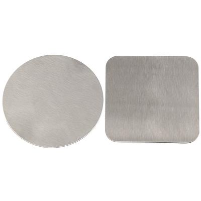 China Creative Custom Non-slip Metal Coaster Stainless Steel Bar Hotel Beer Cocktail Glass Water Cup Mat for sale