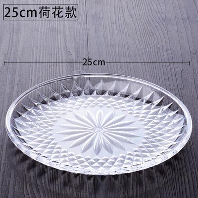 China Viable Snack Tray Polycarbonate Fruit Plate Clear by Bling 15/20/25/30/35cm Plastic Crystal Fruit Plate for sale