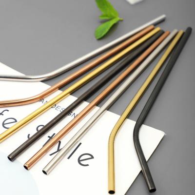 China Wholesale Reusable Colored Portable Straight Drinking Metal Eco-Friendly Viable Stainless Steel Straw For Tumbler Cup for sale