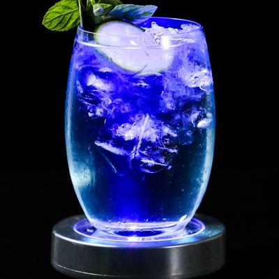 China Viable Wholesale Decoration Led Bottle Sticker Bar Instant Cocktail Led Cup Coaster Led Light Drink Coasters for sale