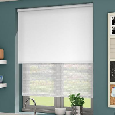 China ROMAN Double Double Layer Window Roller Blind Roller Blind Curtain for sale