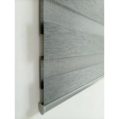 China Modern Automatic Manual Jute Day Night Electric Window Curtain Motorized Blackout Zebra Transparent Motorized Smart Roller Blinds for sale