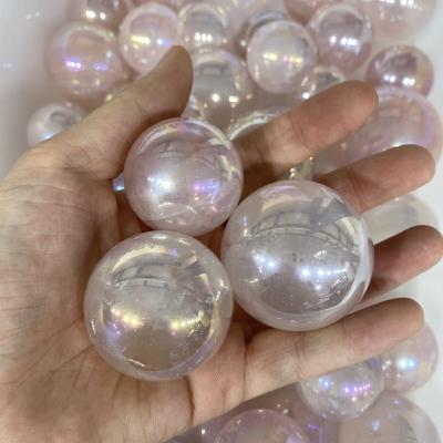 China Wholesale natural gemstone stones healing Europe crystals crafts folk aura reiki rose quartz crystal ball sphere for sale