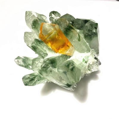 China wholesale crystal therapy natural stone Europe feng shui quartz crystal phantom cluster for decoration for sale