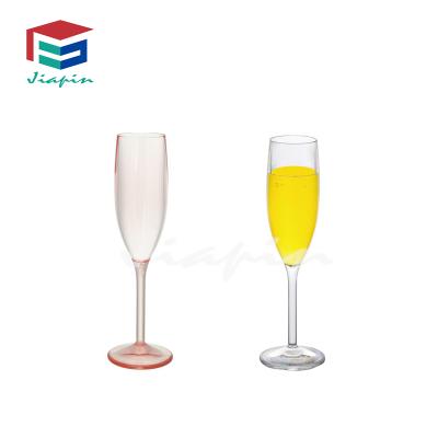 China Unbreakable Crystal Clear Crystal Cut-Resistant Commercial Party Glasses With Flute Low Price 190ml Champagne Glass for sale