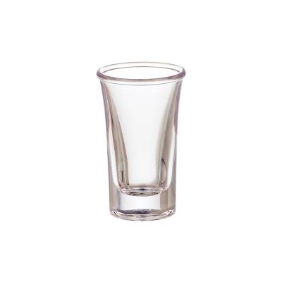 China Commmerical Food Safe Stored 1.1oz Customized Unbreakable Glass Hard Plastic Shot Glass No Size Replacement Cost for sale