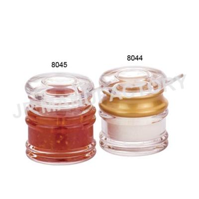 China Viable High Quality Clear Plastic Acrylic Salt/Sugar/Chilli Sauce Jar With Spoon for sale