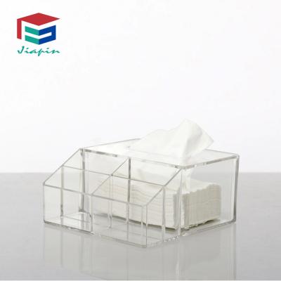 China Modern Custom Printed Logo Supermarket Napkin Holder Creative Plastic Cloth Boxes Head Storage for sale