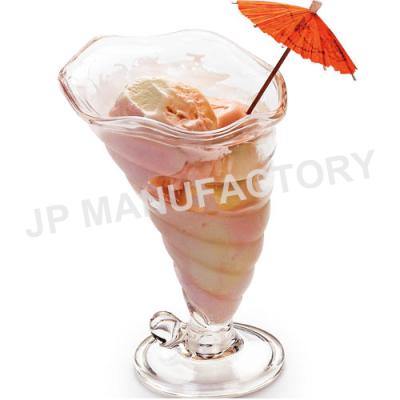 China Factory Wholesale Stocked Reusable Shatterproof Reusable Clear Polycarbonate Dessert Cup 400ml Ice Cream Cups Ice Cream Cup for sale