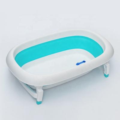 China Foldable PP+TPE baby bathtub for newborn infant child with safe and sturdy foldable non slip and non toxic portable features for sale