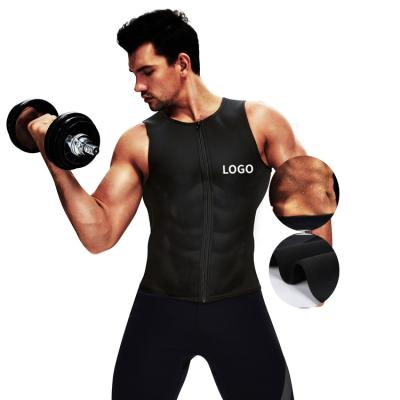 China Antibacterial Wholesale Full Body Compression Zipper Design Fat Burning Men's Body Shapers Waist Trainer for sale