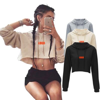 China OEM Service Black Workout Hooded Long Sleeve Womens Breathable Crop Top for sale