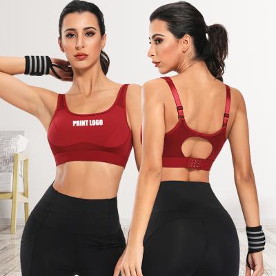 China Anti-Static Lover-Beauty Back Hollow Out Adjustable Straps Adjustment Sports Bra for sale