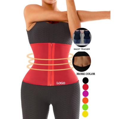 China Top Selling Antibacterial Zipper Design Waist Trimmer Sweat Bands Waist Trimmer Slimming Waist Trimmer Neoprene for sale