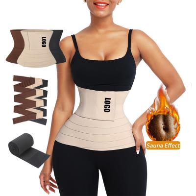 China Customs Service Antibacterial Belly Wrap Waist Trainer Fat Burning Stomach Belly Wrap Waist Trainer Belt for sale