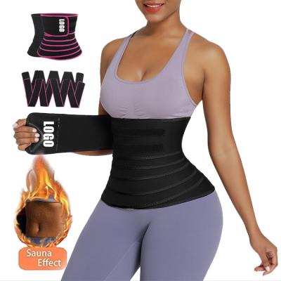 China High Quality Antibacterial Neoprene Waist Trainer Slimming Fat Burning Waist Wrap Tape Waist Wrap for sale