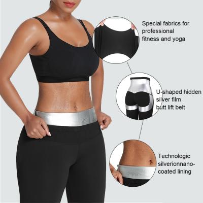 China Abdominal Trainer Fashion Women Sauna Waist Leggings Breathable Inline Compression Waist Trainer Fitness Gym Leggings for sale