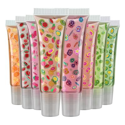 China Export universal border pipe oil lip pottery soft fruit slices dilute lip lines moisturizing anti-drying lip balm no logo for sale