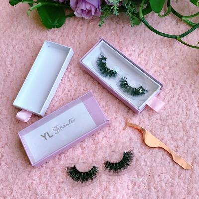 China Private Label 5D Vegan Mink Cotton Strip Natural Luxury Sensitive Fluffy 3d Mink Lashes with Custom Box for sale