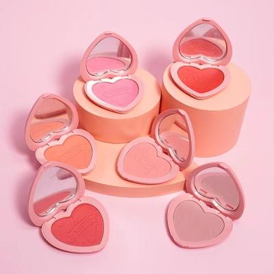 China Custom Face Logo Blush Private Label Heart Shaped Highlighter Bar And Blush Palette for sale