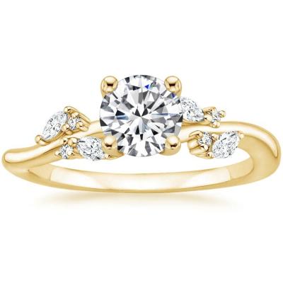 China Arden Diamond Engagement Ring With 0.75 Carat Round Diamond In 9k Yellow Gold for sale