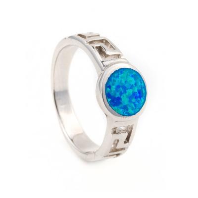 China Natural Vintage Greek Opal Jewelry With 925 Sterling Silver Engagement Ring for sale