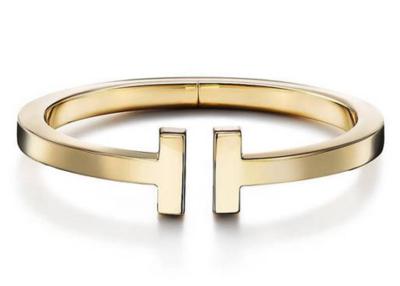 China 15mm Width 18K Solid Gold Jewellery Gold T Bangle 6.25inch Size ODM for sale