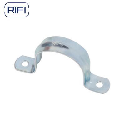 China EMT Conduit Fittings Galvanized Saddle Clamp 2 Hole Strap EMT Conduit Strap for sale