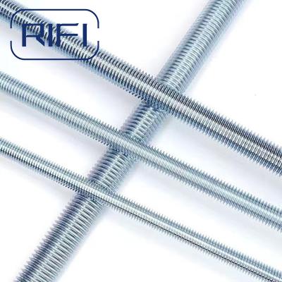 China Metric Steel All Thread Rod Zinc White Blue Plated ASTM A307 GRADE 2 DIN 975 Certified for sale