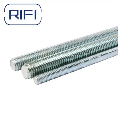 China White Blue Zinc Plated Steel Threaded Rods In 1m 2m 3m Lengths - Hardware Fasteners for sale