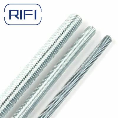 China 3 Meter Zinc White Blue Plated All Thread Bar For Hardware Projects for sale