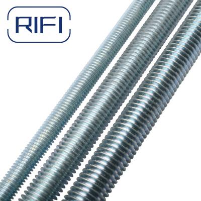 China OEM Steel Hardware Fasteners DIN975 / DIN976 M6 M8 M10 Carbon Steel Zinc Plated Galvanized Stud Threaded Rod for sale