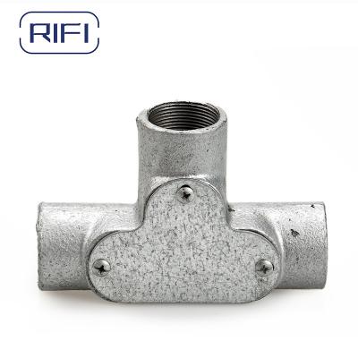 China 20MM GI Electrical Conduit Fittings Hot DIP Galvanized Tee Elbow for sale