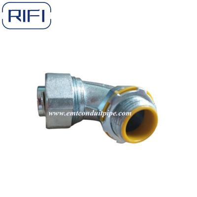 China Flexible Conduit Fittings 90 Degree Liquid Tight Flexible Conduit Connector for sale