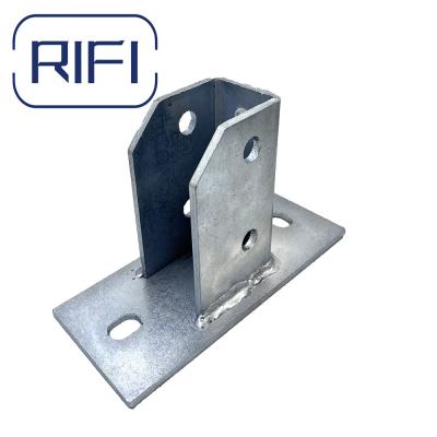 China Customizable Support Frame 41mm Electro Galvanized Strut Channel Post Base for sale