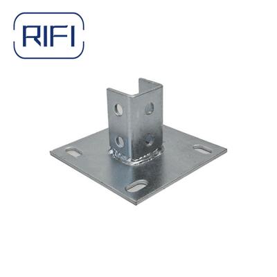 China Strut C Channel Electro Galvanized Base Plate Strut Channel Fitting for sale