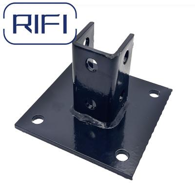 China Post Base 4 Holes Square Post Bracket Mount For 1-5/8