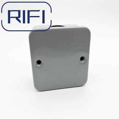 China 1-Gang 2 Gang Switched Socket  Outlet  Metal Clad In Grey Painted Surface Finish for sale