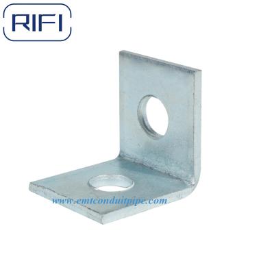 China Angle Plate 2 Hole Unistrut Channel Fittings Galvanized Steel for sale