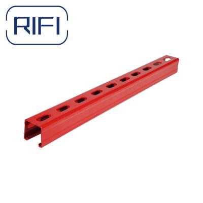 China RIFI 1 5 8 Deep Metal Strut Channel Red Color Expoxy Coated for sale